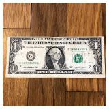 2013 US 1 Dollar Banknote - Fancy Serial Number