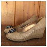 Womens Lindsay Phillips Open Toe Wedge Heel Sandal