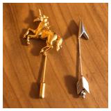 Unicorn & Arrow Stick Hat Pins