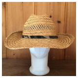 Straw Hat with Camo Hat Band