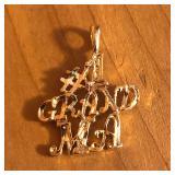 Gold Tone #1 Grandma Pendant