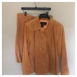 Womens TERRY LEWIS Suede Leather Jacket & Skirt
