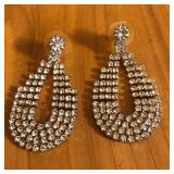 Vintage Rhinestone Drop Earrings