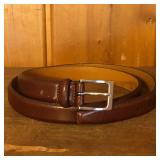 Mens Bill Blass Italian Leather Belt with Buckle