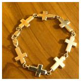 Sterling Silver My Way Cross Link Bracelet