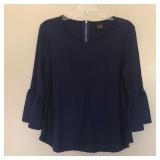 Womens Juniors W5 Long Sleeve Top Zipper Back