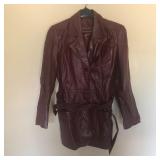 Womens Vintage Etienne Aigner Long Leather Jacket