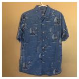 Mens IZOD Saltwater Short Sleeve Button Shirt