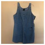 Womens NY JEANS Denim Overalls Skirt