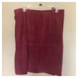 Womens TERRY LEWIS Suede Leather Skirt