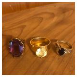 Gold Tone Mixed Costume Ring Lot