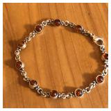 Sterling Silver & Amber Bracelet