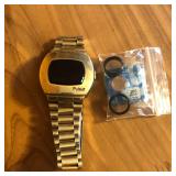 14K Gold Filled 1970s Pulsar P3 LED Wristwatch