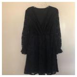 Womens SHEIN CURVE Black Lace Dress