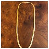 14K Gold Herringbone Chain Necklace