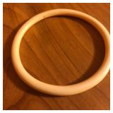 Celluloid Ivory Bangle Bracelet