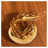 Gold Tone Brooch Pin