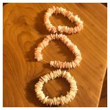 (3) Sea Shell Bracelets