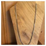 Silver Tone Box Chain Necklace