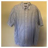 Mens OVERTON Cotton Short Sleeve Button Shirt