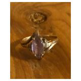 10K Gold & Pale Amethyst Ring