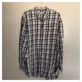 Mens CUTTER & BUCK Cotton Long Sleeve Button Shirt