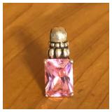 Sterling Silver & Pink Stone Pendant