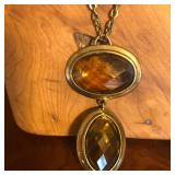 Topaz Colored Stone Necklace