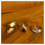 Gold Tone Mixed Costume Ring Lot