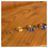 Gold Tone & Silver Tone Mixed Costume Ring Lot