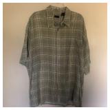 Mens IZOD Rayon Short Sleeve Button Shirt