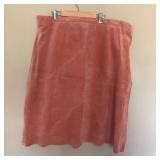 Womens TERRY LEWIS Suede Leather Skirt