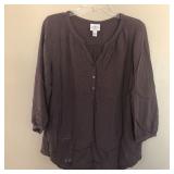 Womens ST JOHNS BAY Long Sleeve Blouse Shirt Top