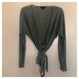 Womens J CREW Long Sleeve Belted Top