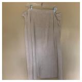 Womens TERRY LEWIS Suede Leather Skirt
