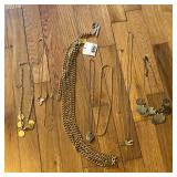 Mixed Gold Tone Necklace Lot
