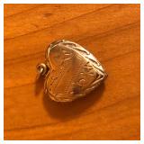 10K Gold Filled on Silver Heart Photo Locket
