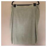 Womens TERRY LEWIS Suede Leather Skirt