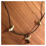 Liquid Silver Carved Bird Fetish Necklace