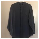 Mens Brandini Long Sleeve Band Collar Dress Shirt