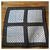 Laura Ashley Black & White Polka Dot Large Scarf