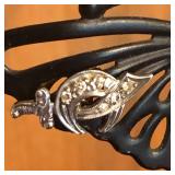 14K White & Yellow Gold with Diamonds Shriner Pin