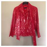 Womens PAMELA MCCOY Vinyl Jacket Rain Coat