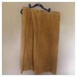 Womens TERRY LEWIS Suede Leather Skirt