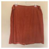 Womens TERRY LEWIS Suede Leather Skirt