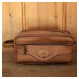 Santa Fe Soft Leather Double Zip Toiletry Kit Bag