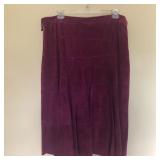 Womens TERRY LEWIS Suede Leather Skirt