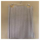 Womens TERRY LEWIS Suede Leather Skirt