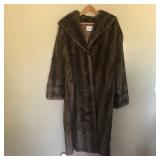 Women's Chadwicks Long Hooded Faux Fur Coat
