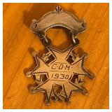 Sterling Silver Antique 1930 Merit Badge Pin